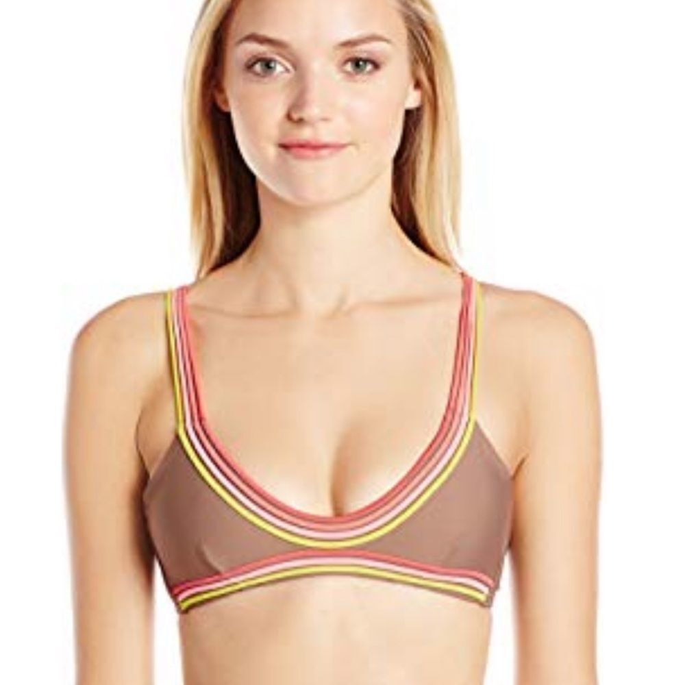 Luli Fama Unstoppable Color Strings Bikini Top NWT